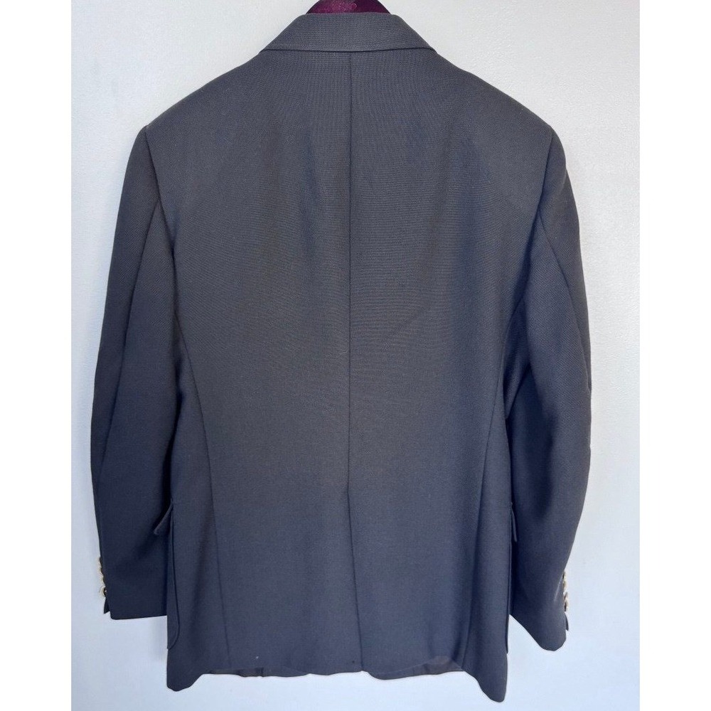 Arnold Palmer Blazer Sport Coat Men‎ 39R Textured Black Gold Crest Buttons - Picture 2 of 13